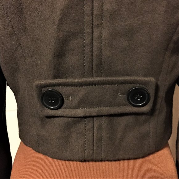 Bebe Double-Breasted Brown Jacket - Picture 4 of 7